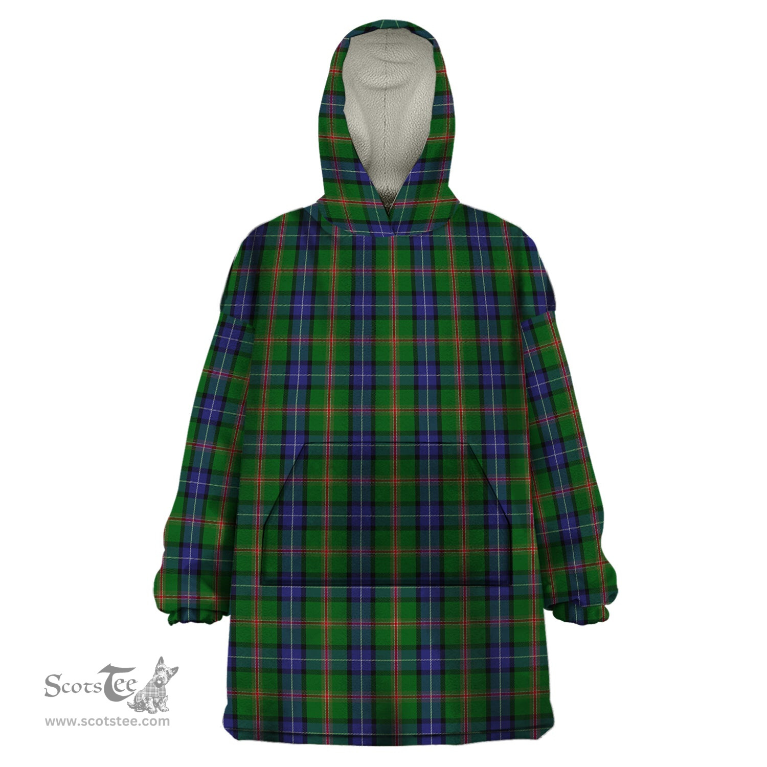 Scottish Jones Clan Tartan Snuggie Hoodie Plaid Wearable Blanket Hoodie