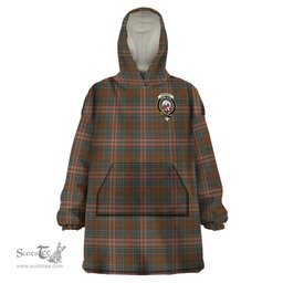 Scottish Kennedy Weathered Clan Family Crest Tartan Snuggie Hoodie Plaid Wearable Blanket Hoodie