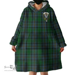 Scottish Hope Vere Clan Family Crest Tartan Snuggie Hoodie Plaid Wearable Blanket Hoodie