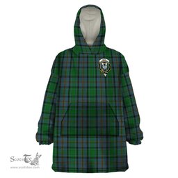Scottish Hope Vere Clan Family Crest Tartan Snuggie Hoodie Plaid Wearable Blanket Hoodie