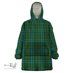 Scottish Harkness Hunting Clan Tartan Snuggie Hoodie Plaid Wearable Blanket Hoodie