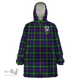 Scottish Inglis Modern Clan Family Crest Tartan Snuggie Hoodie Plaid Wearable Blanket Hoodie