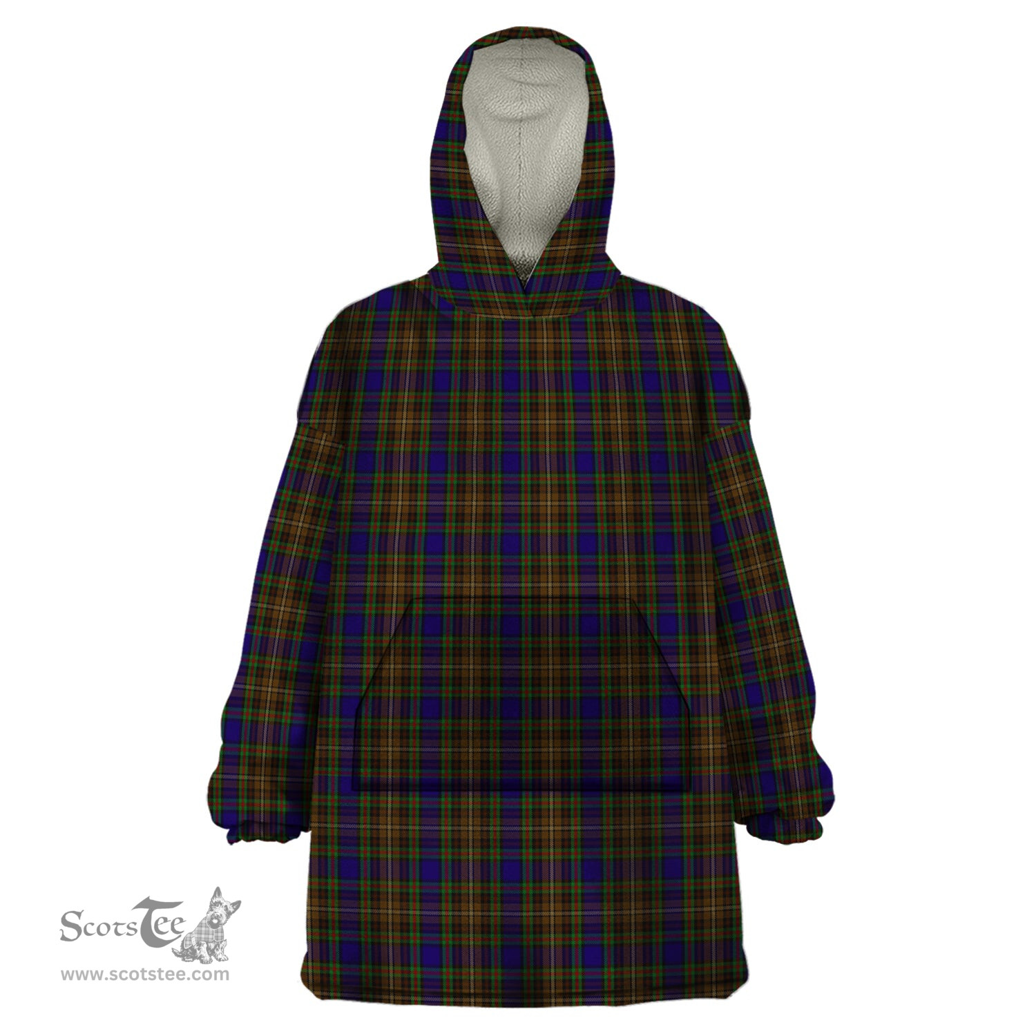 Scottish Highfield Hunting Clan Tartan Snuggie Hoodie Plaid Wearable Blanket Hoodie