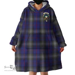 Scottish Kinnaird Clan Family Crest Tartan Snuggie Hoodie Plaid Wearable Blanket Hoodie
