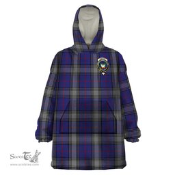 Scottish Kinnaird Clan Family Crest Tartan Snuggie Hoodie Plaid Wearable Blanket Hoodie