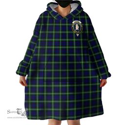 Scottish Lamont Modern Clan Family Crest Tartan Snuggie Hoodie Plaid Wearable Blanket Hoodie