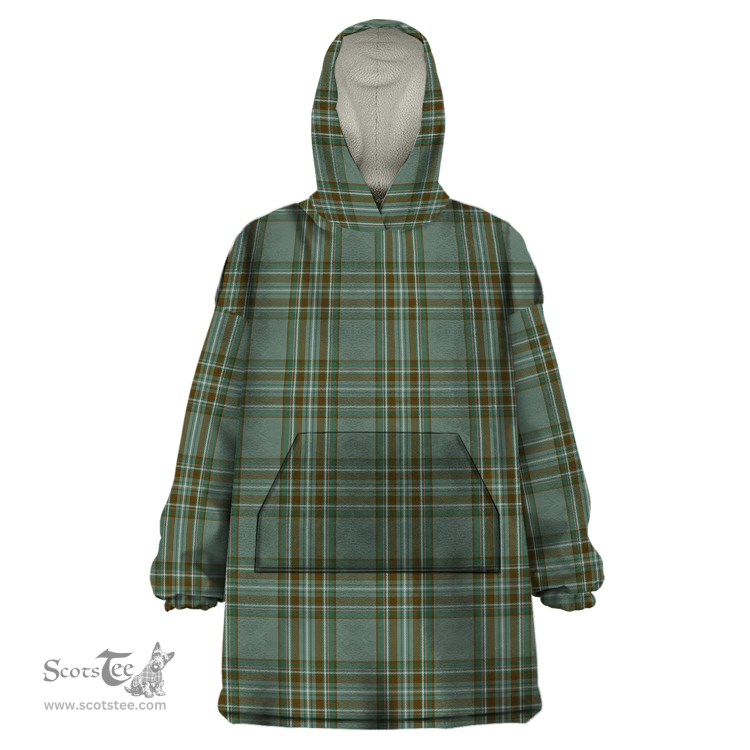 Scottish Kelly Dress Clan Tartan Snuggie Hoodie Plaid Wearable Blanket Hoodie