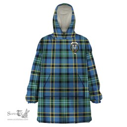 Scottish Hope Ancient Clan Family Crest Tartan Snuggie Hoodie Plaid Wearable Blanket Hoodie