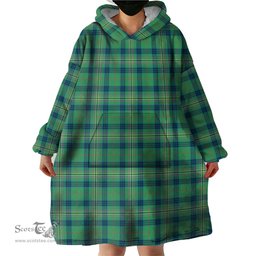 Scottish Kennedy Ancient Clan Tartan Snuggie Hoodie Plaid Wearable Blanket Hoodie