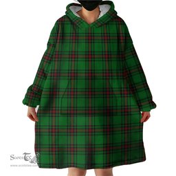 Scottish Kirkaldy Clan Tartan Snuggie Hoodie Plaid Wearable Blanket Hoodie