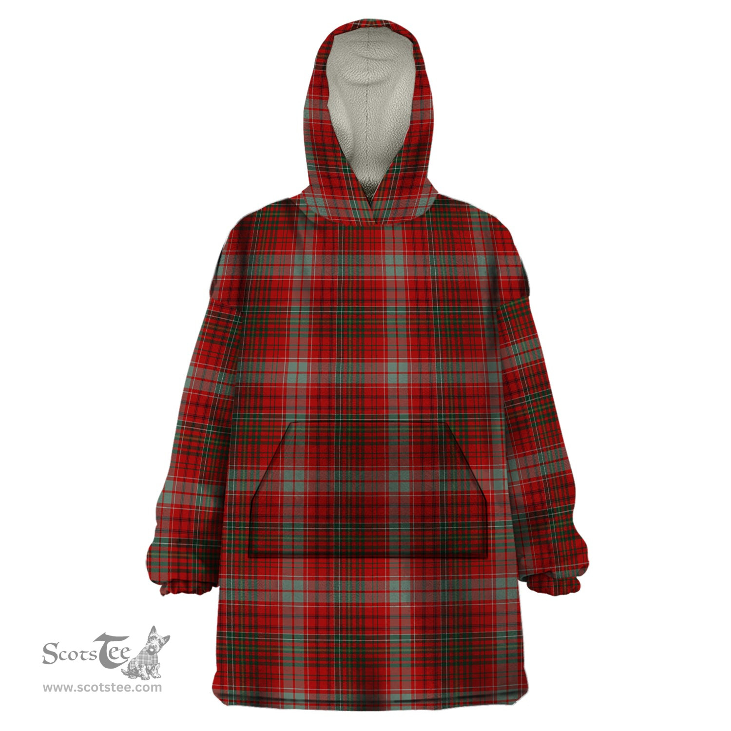 Scottish Kinnoull Clan Tartan Snuggie Hoodie Plaid Wearable Blanket Hoodie
