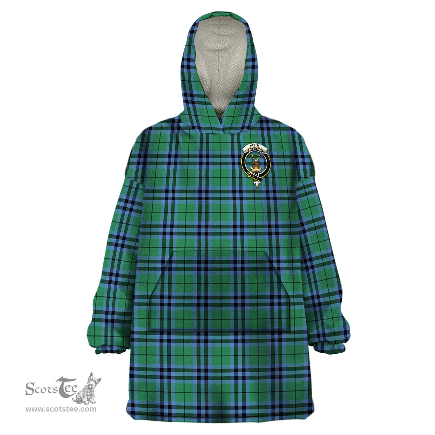 Scottish Keith Ancient Clan Family Crest Tartan Snuggie Hoodie Plaid Wearable Blanket Hoodie