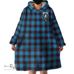 Scottish Home Ancient Clan Family Crest Tartan Snuggie Hoodie Plaid Wearable Blanket Hoodie