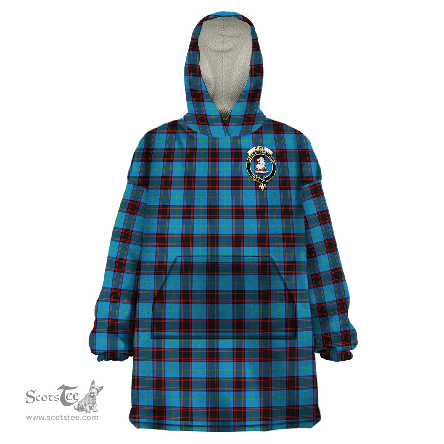 Scottish Home Ancient Clan Family Crest Tartan Snuggie Hoodie Plaid Wearable Blanket Hoodie