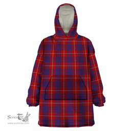 Scottish Hamilton Clan Tartan Snuggie Hoodie Plaid Wearable Blanket Hoodie
