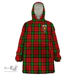 Scottish Kerr Clan Family Crest Tartan Snuggie Hoodie Plaid Wearable Blanket Hoodie