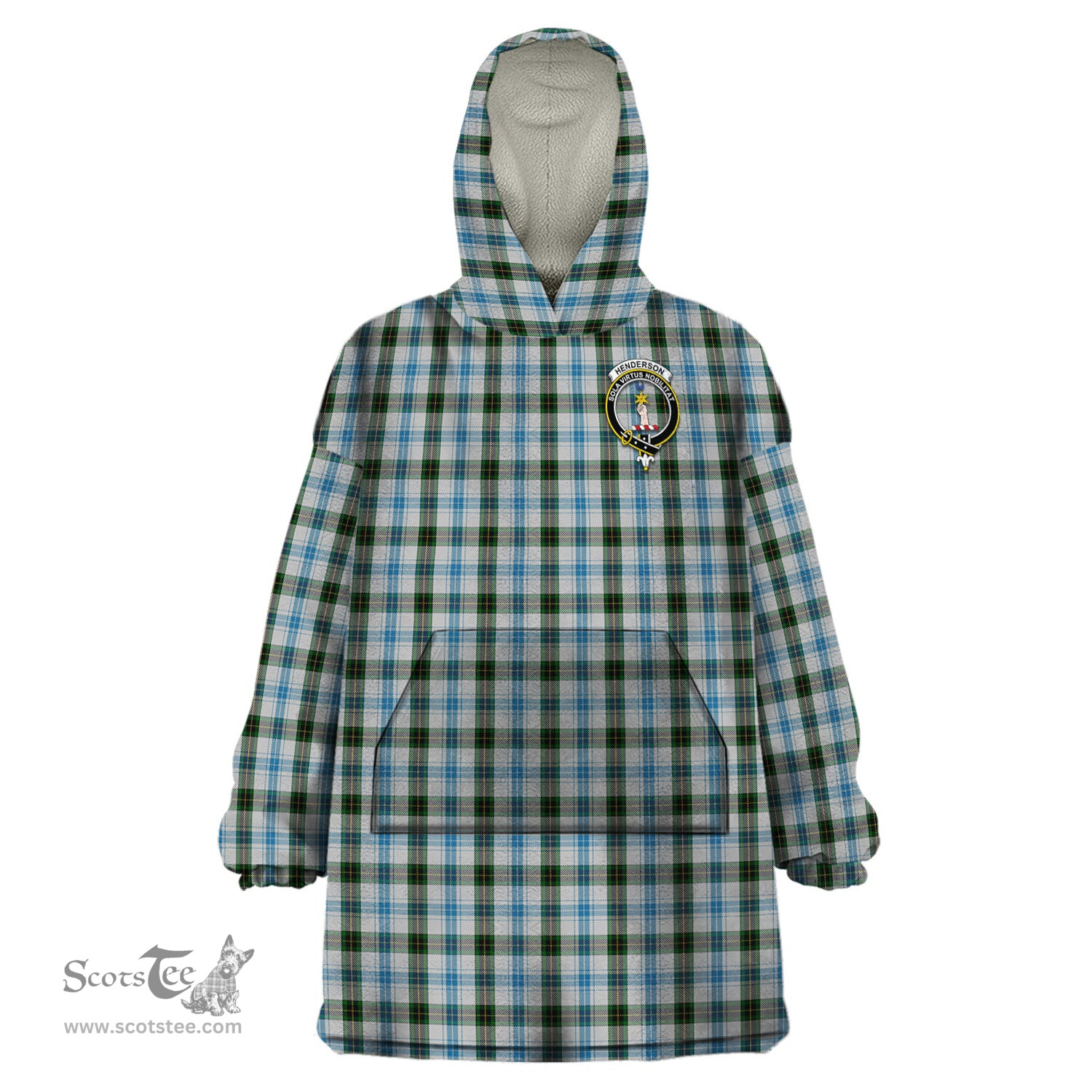 Scottish Henderson Dress Clan Family Crest Tartan Snuggie Hoodie Plaid Wearable Blanket Hoodie