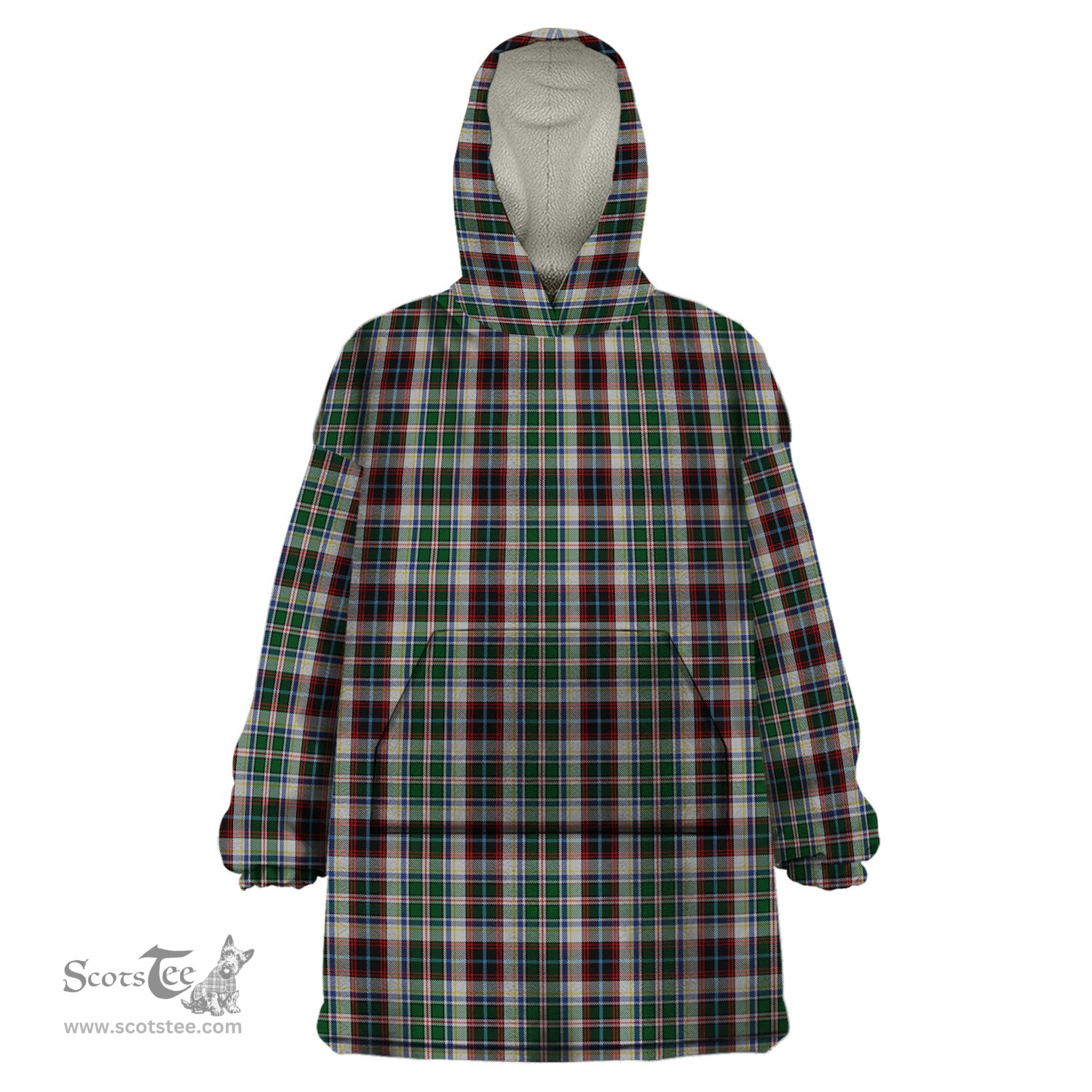 Scottish Innes Dress Clan Tartan Snuggie Hoodie Plaid Wearable Blanket Hoodie