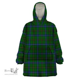Scottish Henderson Modern Clan Tartan Snuggie Hoodie Plaid Wearable Blanket Hoodie