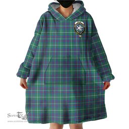 Scottish Inglis Ancient Clan Family Crest Tartan Snuggie Hoodie Plaid Wearable Blanket Hoodie