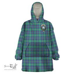 Scottish Inglis Ancient Clan Family Crest Tartan Snuggie Hoodie Plaid Wearable Blanket Hoodie