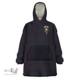 Scottish Jardine Dress Clan Family Crest Tartan Snuggie Hoodie Plaid Wearable Blanket Hoodie