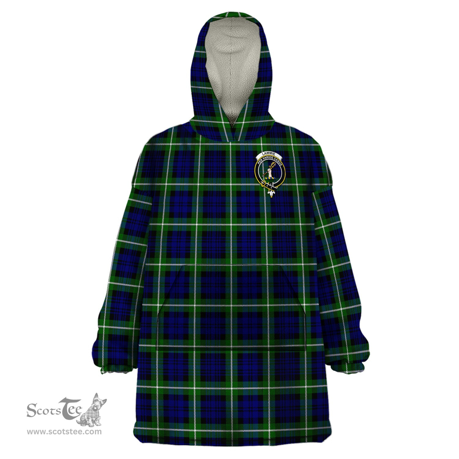 Scottish Lammie Clan Family Crest Tartan Snuggie Hoodie Plaid Wearable Blanket Hoodie
