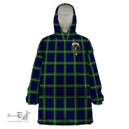 Scottish Lammie Clan Family Crest Tartan Snuggie Hoodie Plaid Wearable Blanket Hoodie