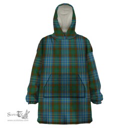Scottish Hughes Interconnection Int Clan Tartan Snuggie Hoodie Plaid Wearable Blanket Hoodie
