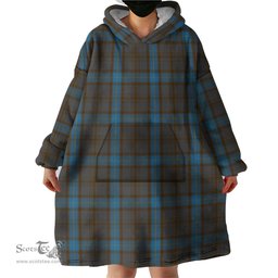 Scottish Hanna of Leith Clan Tartan Snuggie Hoodie Plaid Wearable Blanket Hoodie