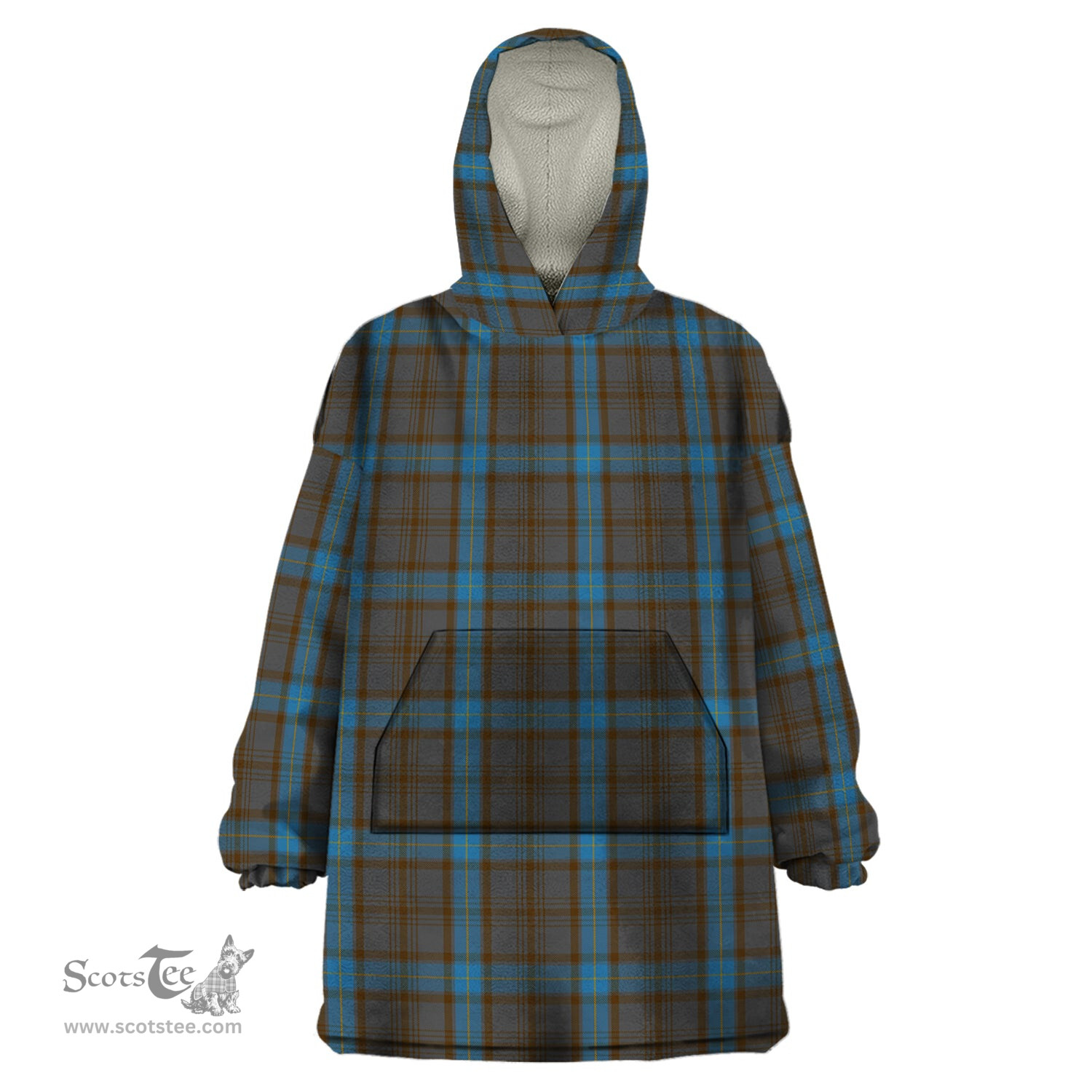 Scottish Hanna of Leith Clan Tartan Snuggie Hoodie Plaid Wearable Blanket Hoodie