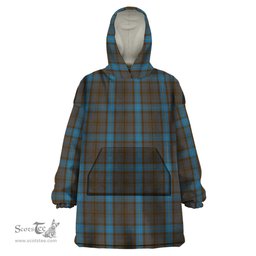 Scottish Hanna of Leith Clan Tartan Snuggie Hoodie Plaid Wearable Blanket Hoodie