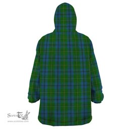 Scottish Johnstone Clan Tartan Snuggie Hoodie Plaid Wearable Blanket Hoodie