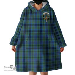 Scottish Keith Clan Family Crest Tartan Snuggie Hoodie Plaid Wearable Blanket Hoodie