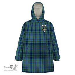 Scottish Keith Clan Family Crest Tartan Snuggie Hoodie Plaid Wearable Blanket Hoodie