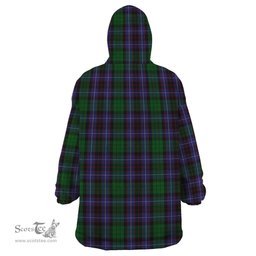 Scottish Hunter of Peebleshire Clan Tartan Snuggie Hoodie Plaid Wearable Blanket Hoodie