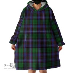 Scottish Hunter of Peebleshire Clan Tartan Snuggie Hoodie Plaid Wearable Blanket Hoodie
