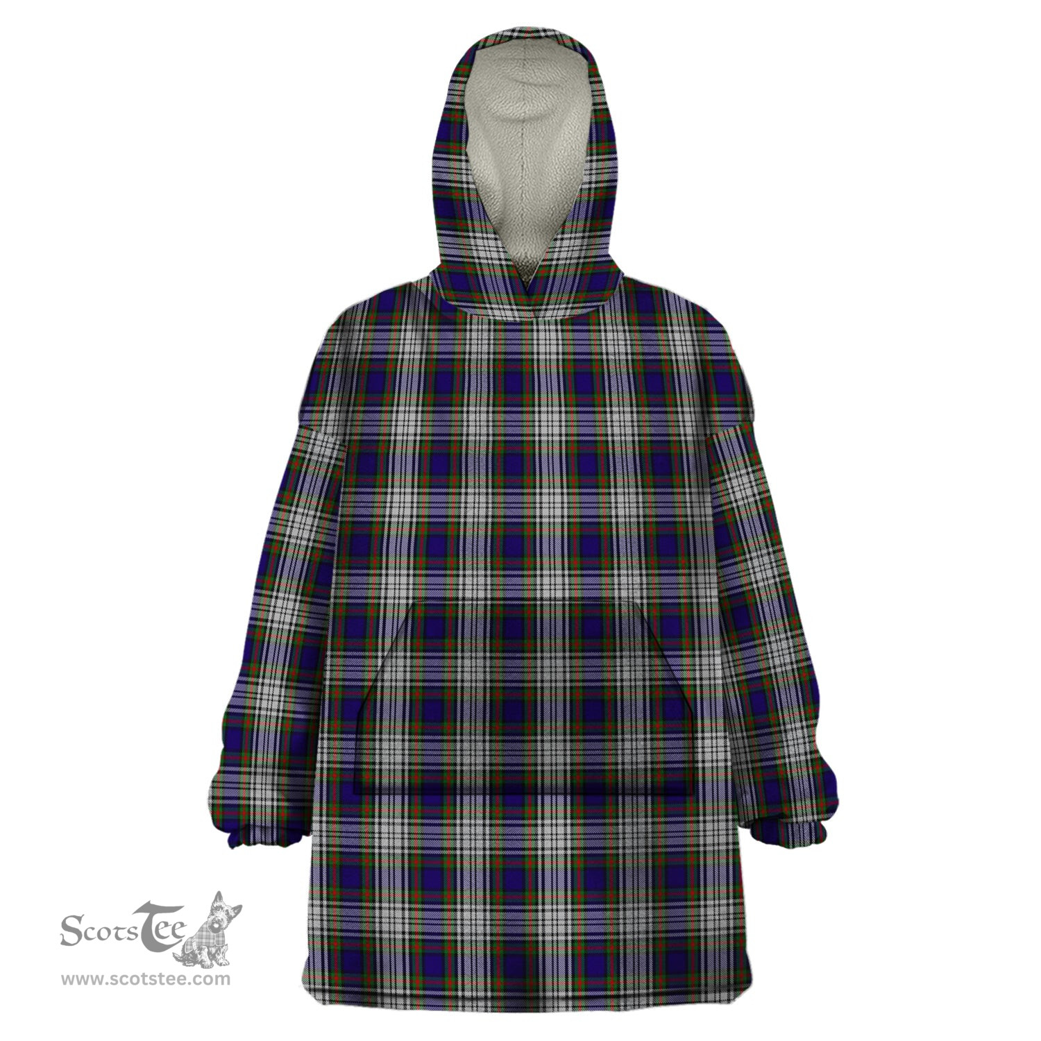 Scottish Highfield Dress Clan Tartan Snuggie Hoodie Plaid Wearable Blanket Hoodie