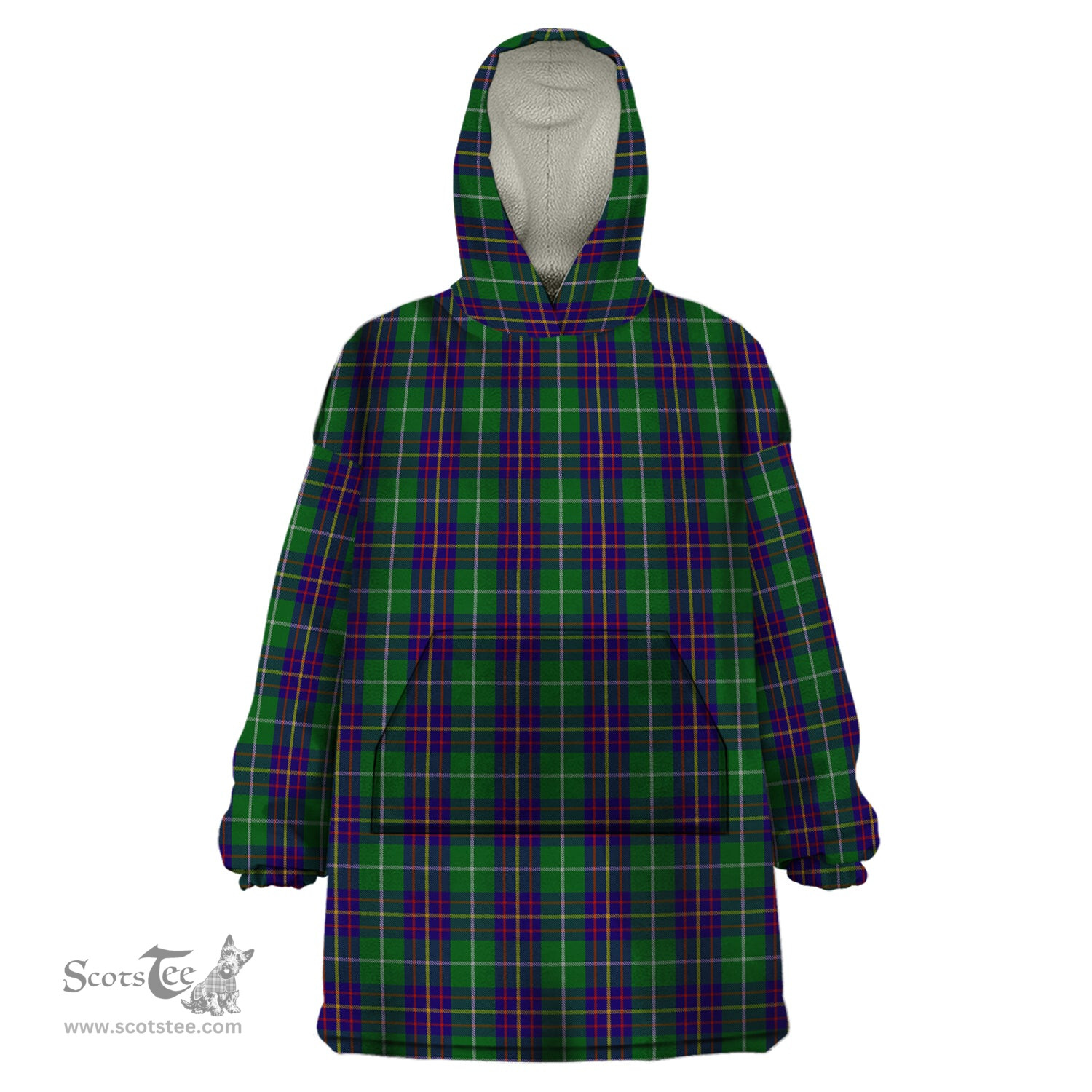 Scottish Inglis Clan Tartan Snuggie Hoodie Plaid Wearable Blanket Hoodie