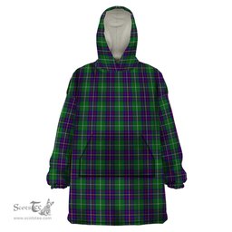 Scottish Inglis Clan Tartan Snuggie Hoodie Plaid Wearable Blanket Hoodie