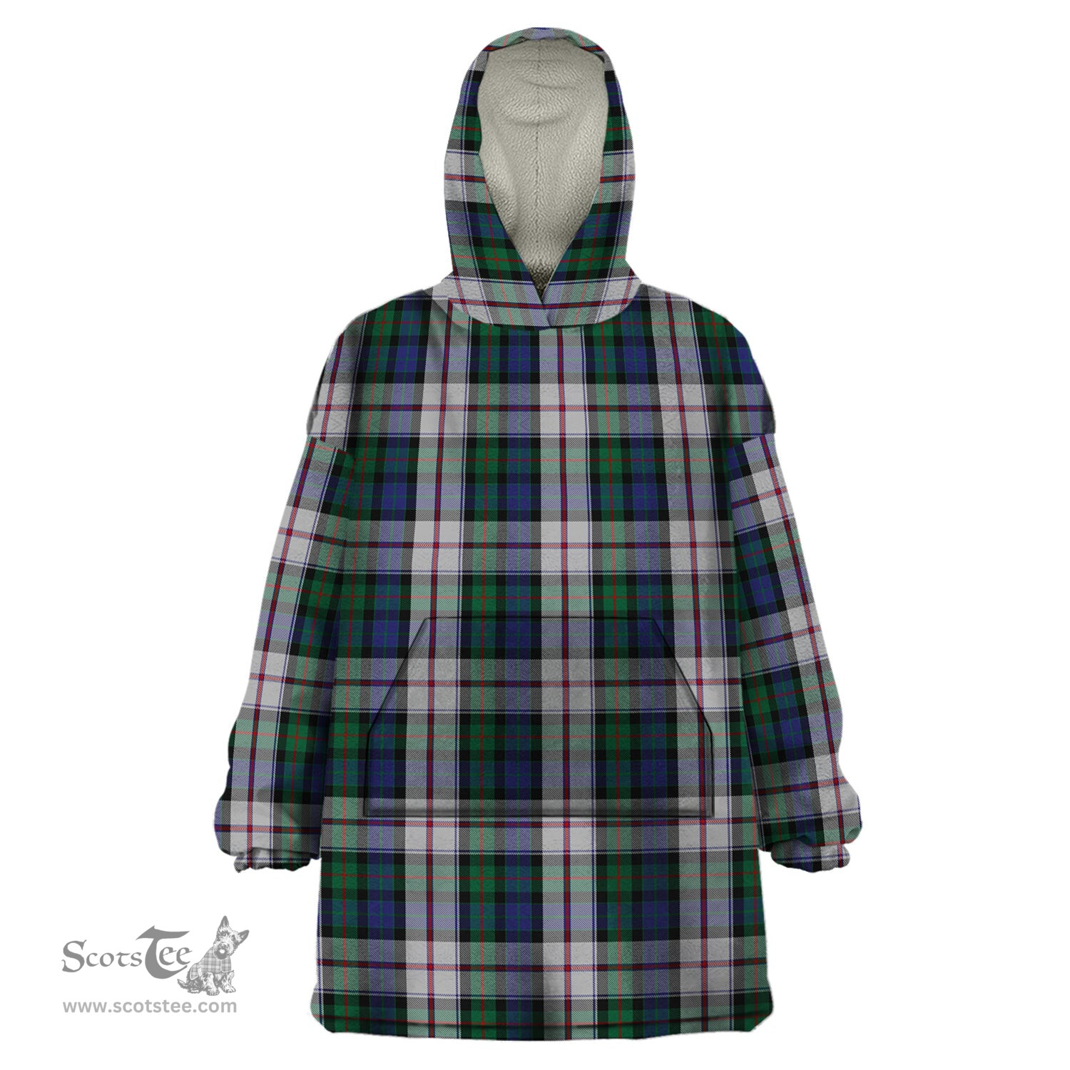 Scottish Lauder Dress Clan Tartan Snuggie Hoodie Plaid Wearable Blanket Hoodie