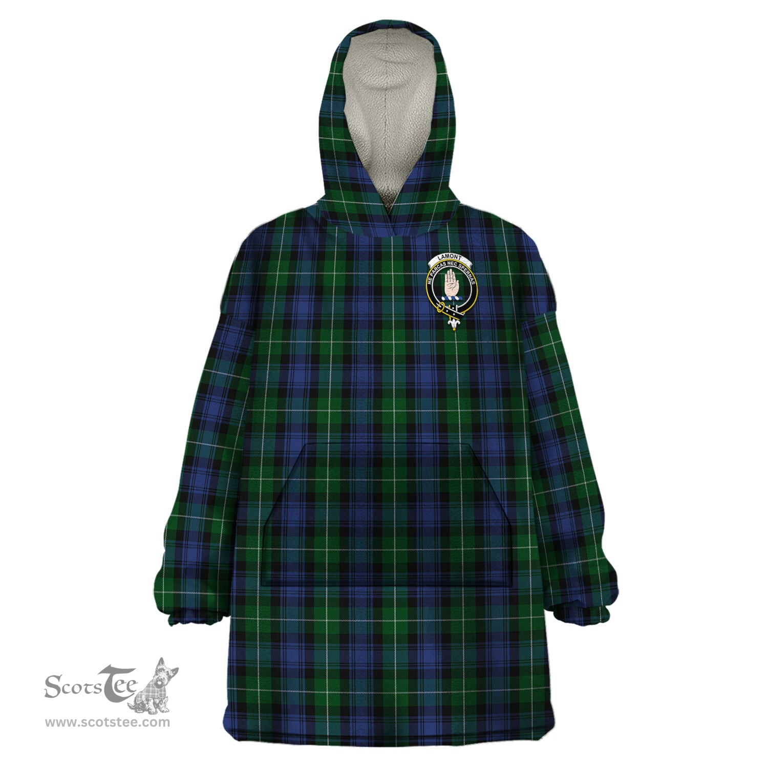 Scottish Lamont 2 Clan Family Crest Tartan Snuggie Hoodie Plaid Wearable Blanket Hoodie