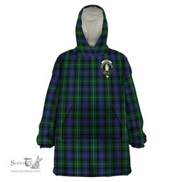 Scottish Lamont 2 Clan Family Crest Tartan Snuggie Hoodie Plaid Wearable Blanket Hoodie