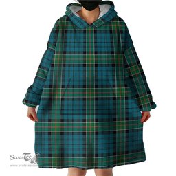 Scottish Kirkpatrick Clan Tartan Snuggie Hoodie Plaid Wearable Blanket Hoodie