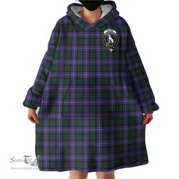 Scottish Hunter Modern Clan Family Crest Tartan Snuggie Hoodie Plaid Wearable Blanket Hoodie