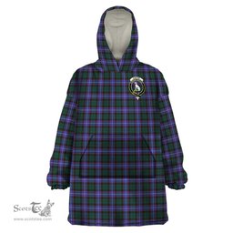 Scottish Hunter Modern Clan Family Crest Tartan Snuggie Hoodie Plaid Wearable Blanket Hoodie