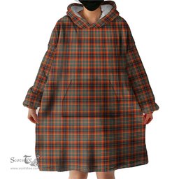 Scottish Innes Ancient Clan Tartan Snuggie Hoodie Plaid Wearable Blanket Hoodie