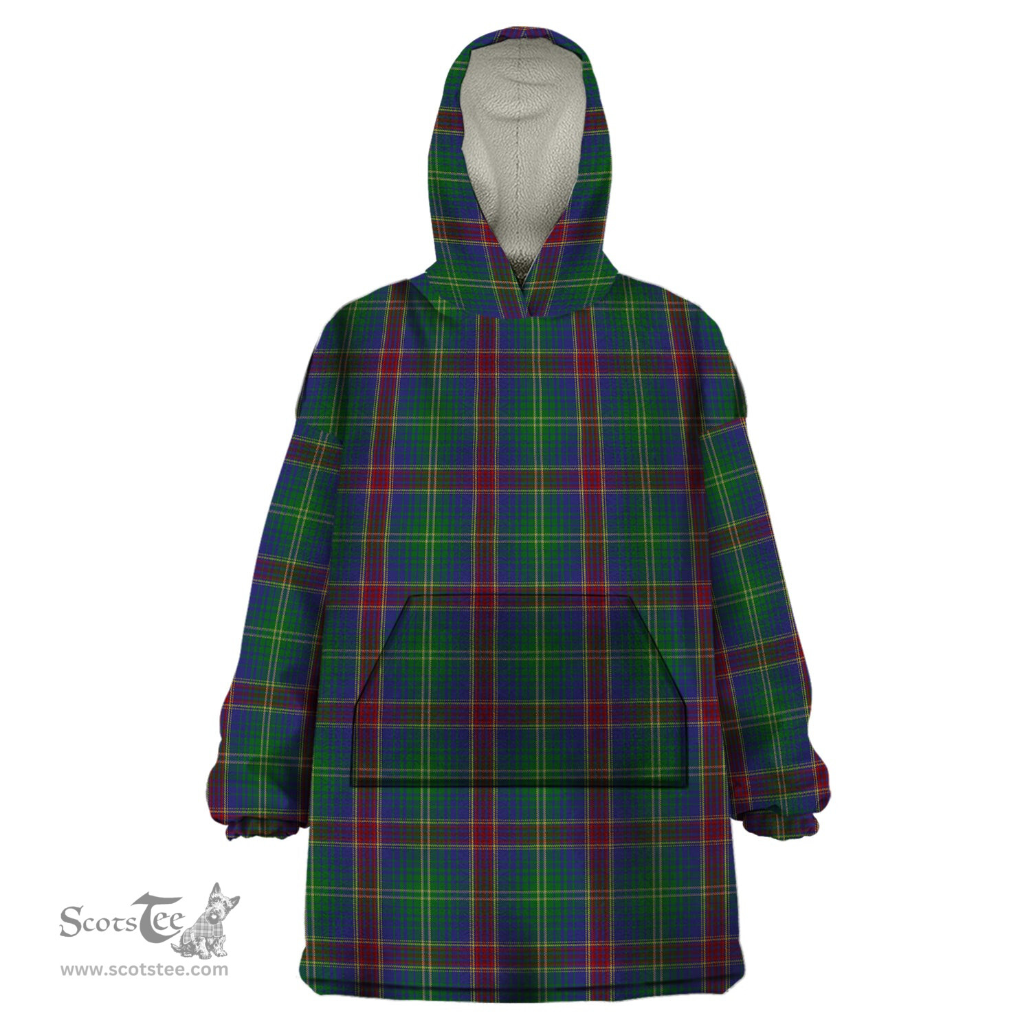 Scottish Hart of Scotland Clan Tartan Snuggie Hoodie Plaid Wearable Blanket Hoodie