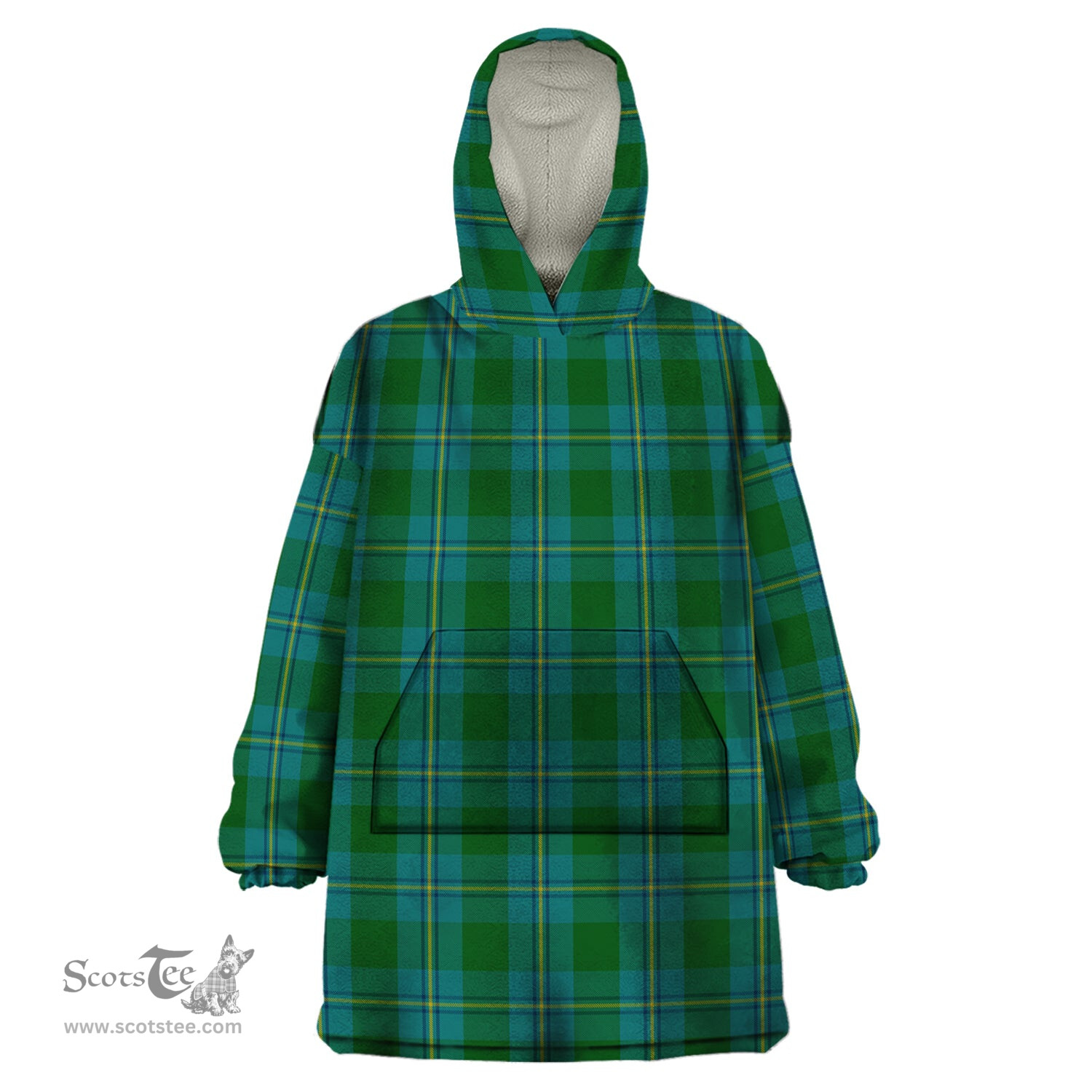 Scottish Irvine of Bonshaw Clan Tartan Snuggie Hoodie Plaid Wearable Blanket Hoodie