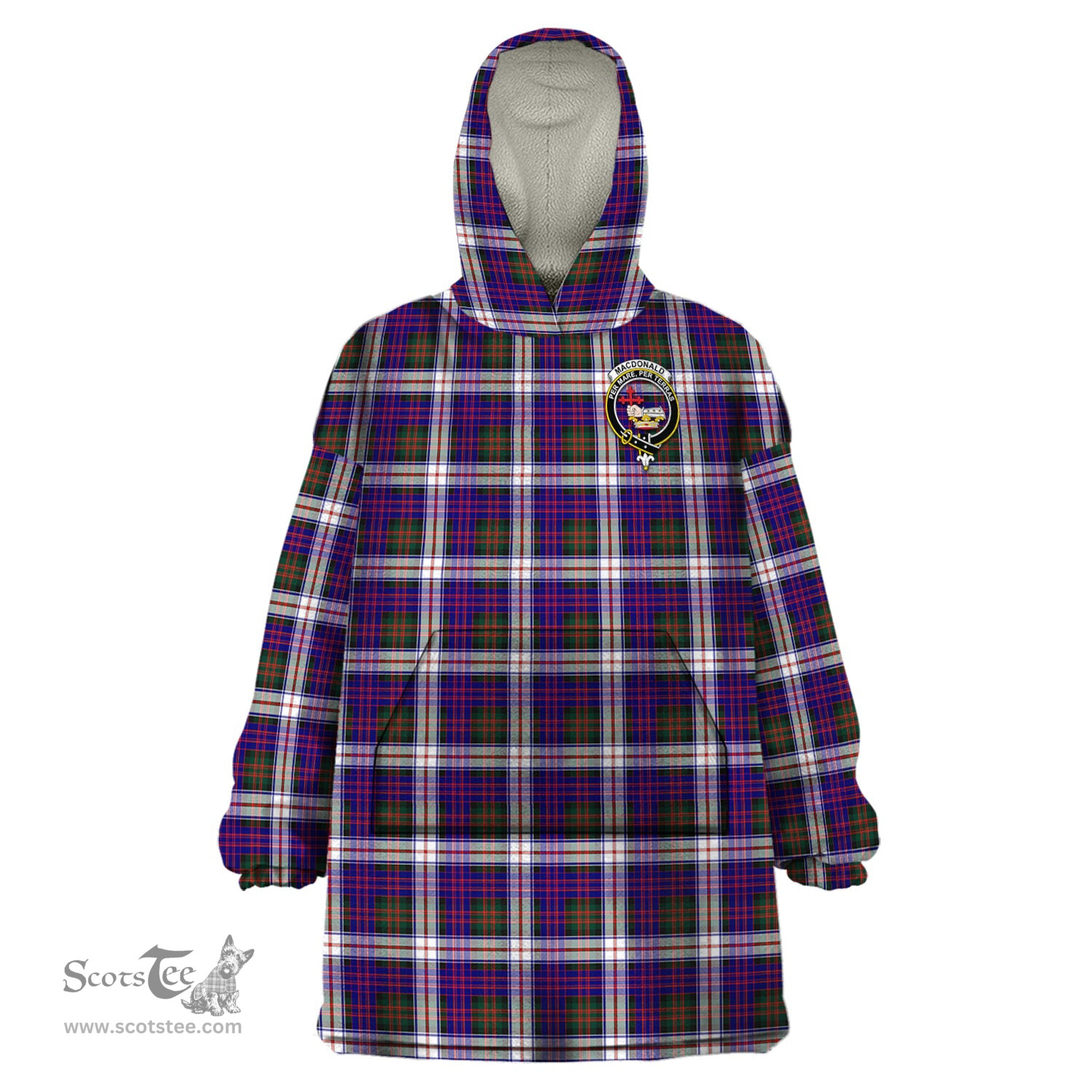 Scottish MacDonald Dress Modern Clan Family Crest Tartan Snuggie Hoodie Plaid Wearable Blanket Hoodie